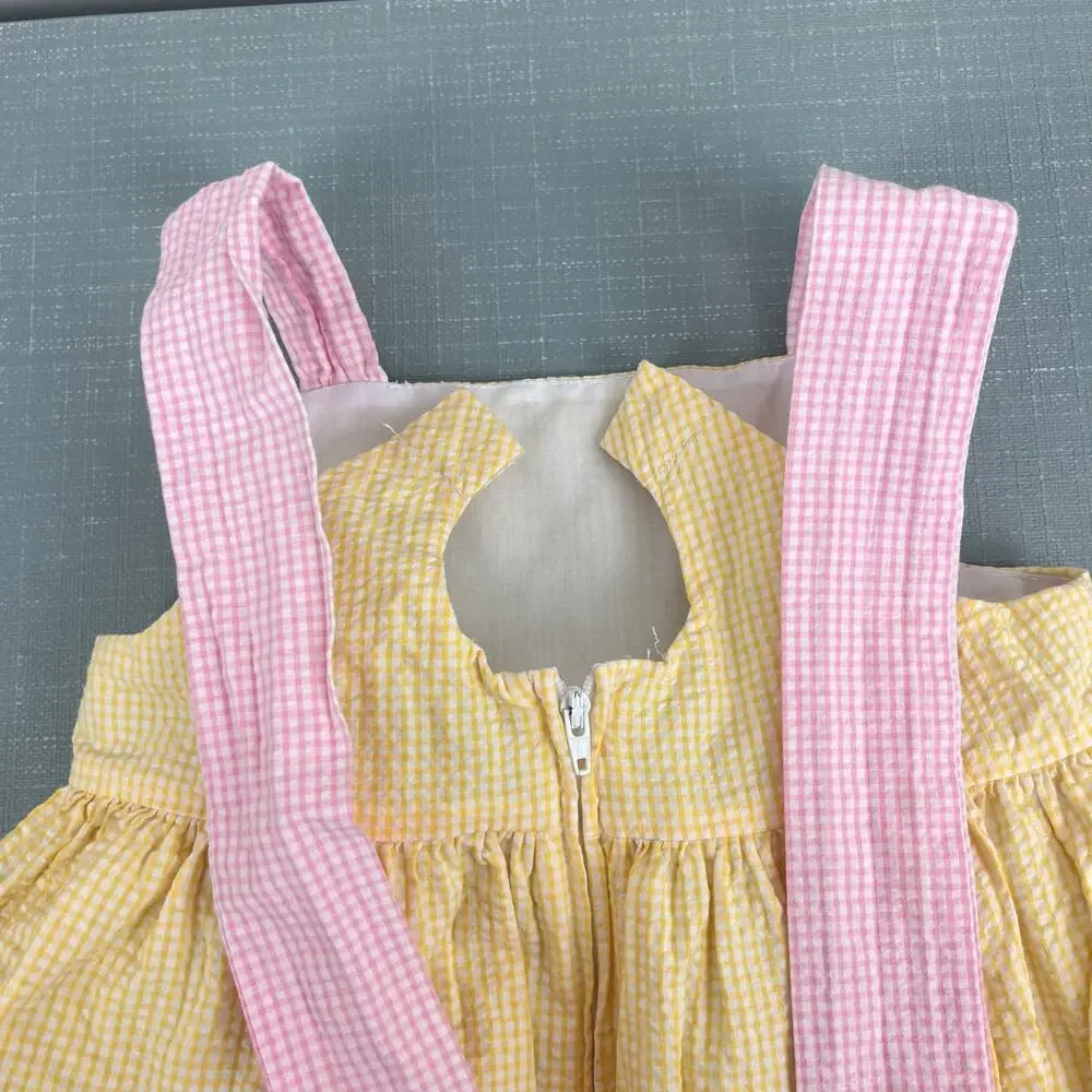 Florence Eiseman Lemonade Stand Yellow Seersucker Dress 2T